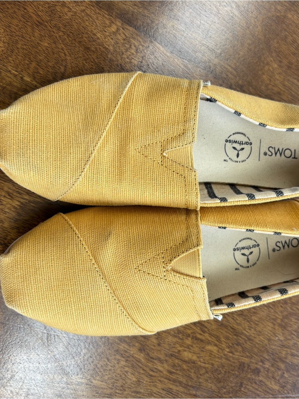 Toms Canvas Slip-On Shoes - Mustard